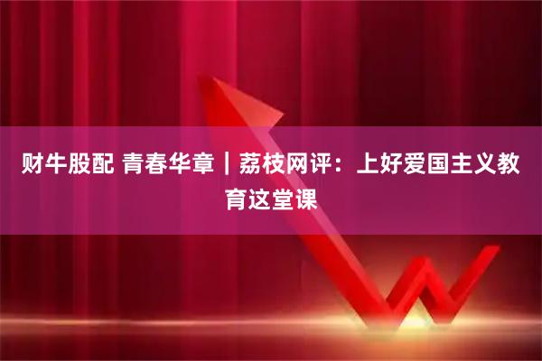 财牛股配 青春华章｜荔枝网评：上好爱国主义教育这堂课