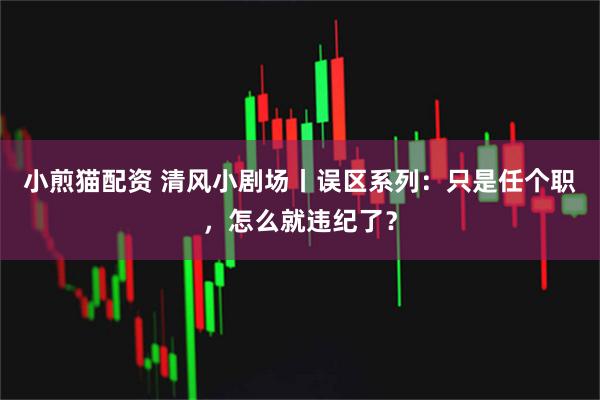 小煎猫配资 清风小剧场丨误区系列：只是任个职，怎么就违纪了？